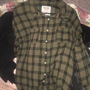 Target flannel-dark green and black